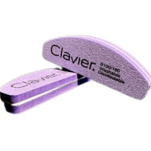 CLAVIER Mini Buffer do Paznokci, Łódka - gradacja 100/180 - fiolet - 10 szt.