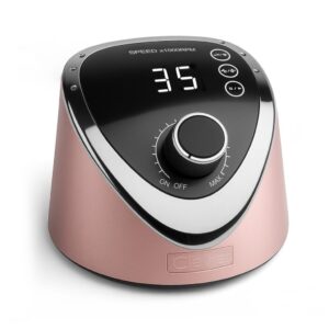 CLAVIER Profesjonalna frezarka do paznokci FX 830 65W 35 000 RPM – manicure i pedicure, różowa — zdjęcie 3