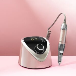 CLAVIER Profesjonalna frezarka do paznokci FX 830 65W 35 000 RPM – manicure i pedicure, różowa — zdjęcie 1