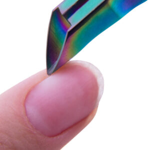 Cążki nożyczki do skórek precyzyjne rainbow ostre 4mm — zdjęcie 2