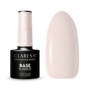 Claresa Rubber Base 5 – kauczukowa baza hybrydowa do paznokci 5g