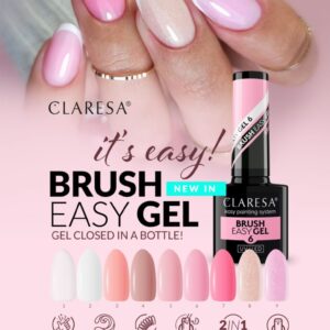 Claresa Brush Easy Gel 4 – średni beż, żel w butelce z pędzelkiem 5 g — zdjęcie 4