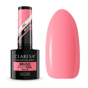 Claresa Brush Easy Gel PEACH 5g – Elastyczny Żel do Paznokci , Idealny do Przedłużania