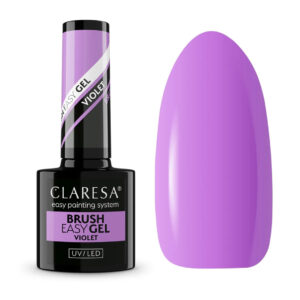 Claresa Brush Easy Gel VIOLET 5g – Elastyczny Żel do Paznokci, Klasyczny Fiolet