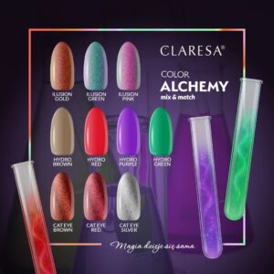 Claresa Hydro Brown 5 g – szklany brązowy lakier hybrydowy z efektem glass — zdjęcie 4
