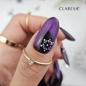 Claresa Hydro Purple 5 g – szklany fioletowy lakier hybrydowy z efektem glass — zdjęcie 4