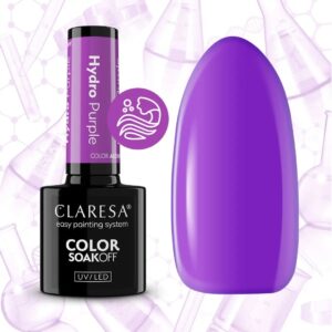 Claresa Hydro Purple 5 g – szklany fioletowy lakier hybrydowy z efektem glass