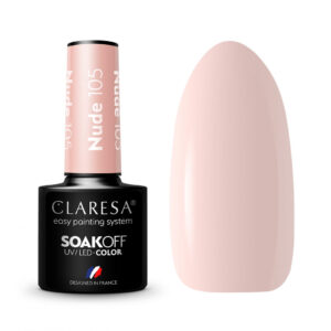 Claresa Lakier hybrydowy Nude 105 – beżowo-różowy 5 g