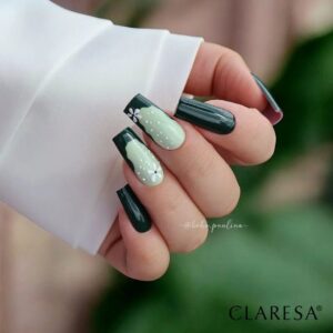 Claresa Lakier Hybrydowy Autumn Crush 4 5g – elegancka butelkowa zieleń — zdjęcie 2