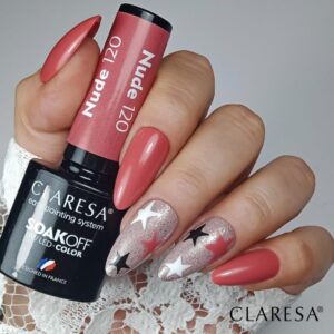 Claresa Lakier hybrydowy Nude 120 – koralowy odcień różu 5 g — zdjęcie 1