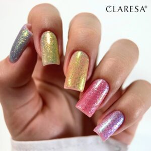 Claresa Lakier Hybrydowy Unicorn Glow 1 5g – Błyszczący Błękit z Opalizującymi Drobinkami — zdjęcie 1