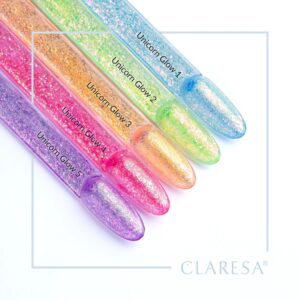 Claresa Lakier Hybrydowy Unicorn Glow 1 5g – Błyszczący Błękit z Opalizującymi Drobinkami — zdjęcie 2