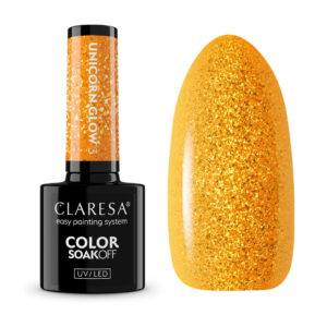 Claresa Lakier Hybrydowy Unicorn Glow 3 5g – Złoto-Bursztynowy z Perłowymi Refleksami