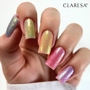 Claresa Lakier Hybrydowy Unicorn Glow 5 5g – Fiolet z Różowo-Błękitnymi Refleksami — zdjęcie 1