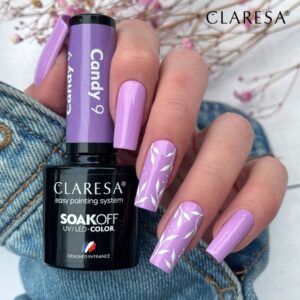 Claresa lakier hybrydowy do paznokci Candy 9 – fioletowy 5 g — zdjęcie 2