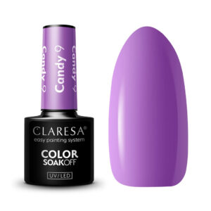 Claresa lakier hybrydowy do paznokci Candy 9 – fioletowy 5 g
