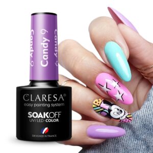 Claresa lakier hybrydowy do paznokci Candy 9 – fioletowy 5 g — zdjęcie 1