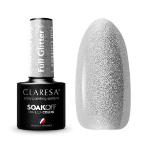 Claresa lakier hybrydowy do paznokci z brokatem Full Glitter 1 – 5 g