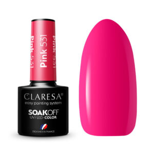 Claresa Lakier hybrydowy Pink 531 – neonowy róż 5 g