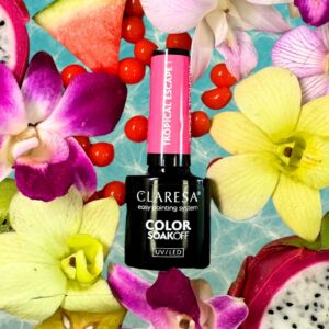 Claresa Lakier hybrydowy do paznokci Tropical Escape 1 5g – intensywny róż — zdjęcie 2
