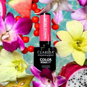 Claresa Lakier hybrydowy do paznokci Tropical Escape 3 5g malinowo-różowy — zdjęcie 3