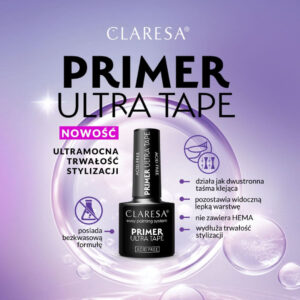 Claresa Primer Ultra Tape 5ml – bezkwasowy primer zwiększający przyczepność — zdjęcie 1