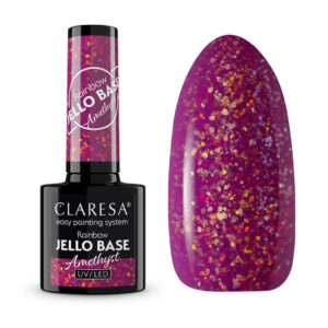 Claresa Rainbow Jello Base Amethyst – amarantowy, baza hybrydowa 5 g