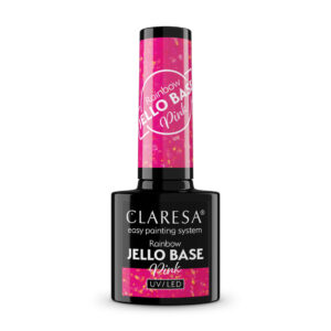 Claresa Rainbow Jello Base Pink 5g ciemno malinowy róż z kawałeczkami folii — zdjęcie 1