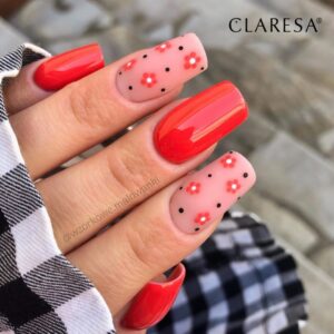 Claresa Red 400 5 g – czerwony lakier hybrydowy wpadający w pomarańcz — zdjęcie 1