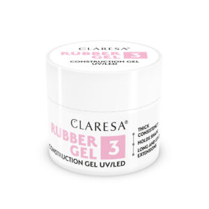 Claresa Rubber Gel 3 chłodny róż 45g – gęsty żel budujący do paznokci — zdjęcie 2