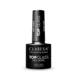 Claresa Top Glass No Wipe 5g – elastyczny top z efektem mokrych paznokci