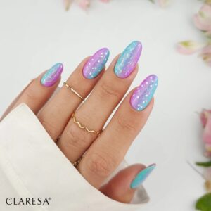 Claresa Top No Wipe Candy Rainbow 5g– top z pastelowym konfetti do paznokci — zdjęcie 1