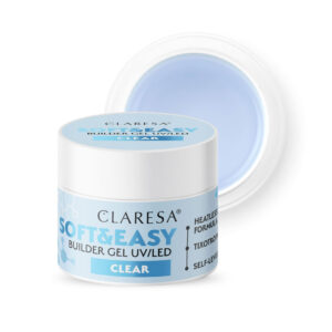 Claresa SOFT&EASY Builder Gel Clear 12 g – Żel Budujący do Paznokci
