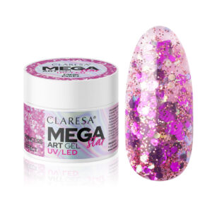 Claresa MEGASTAR Pink Pixel 10 g – Żel do Zdobień Różowy z Drobinkami
