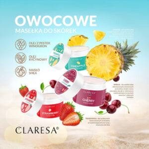 Claresa masełko do skórek Strawberry 13 g — zdjęcie 1