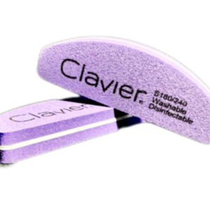 Clavier Mini Buffer do Paznokci, Łódka 180/240 – Fioletowy, 10 Szt.