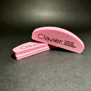 Clavier Mini Buffer do Paznokci, Łódka - gradacja 100/180 - Róż - 10 szt.