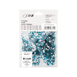 Cyrkonie do paznokci szklane SS10 Blue zircon 1440 szt. paczka