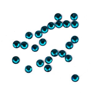 Cyrkonie do paznokci szklane SS10 Blue zircon 1440 szt. paczka — zdjęcie 4
