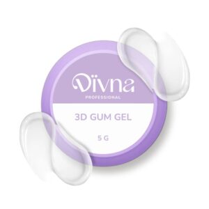 DIVNA 3D Gum Gel Clear 5 g przezroczysty żel do zdobień
