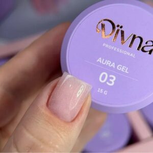 DIVNA Aura Gel 03 – różowy żel budujący do paznokci średniogęsty, 15 g — zdjęcie 1
