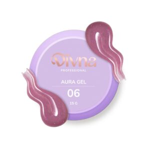 DIVNA Aura Gel 06 – ciemno różowy żel budujący do paznokci średniogęsty, 15 g