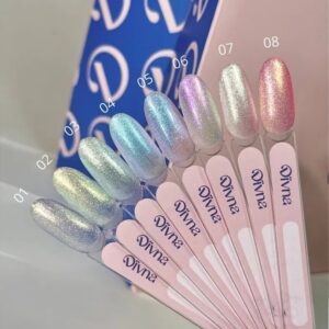 DIVNA Aurora Gel 01 – koralowy żel shimmer do zdobień z efektem blasku 5 ml — zdjęcie 2