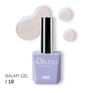 DIVNA Balmy Gel 18 jasno różowy żel z drobinkami o konsystencji bazy 13 ml