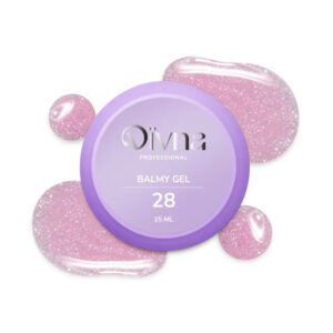 DIVNA Balmy Gel 28 o konsystencji bazy 15 ml różowy żel w słoiczku z drobinkami
