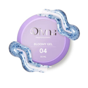 DIVNA Bloomy Gel 04 15ml, Niebieski Żel Samopoziomujący z Kwiatuszkami, Wzmacnianie i Przedłużanie Paznokci