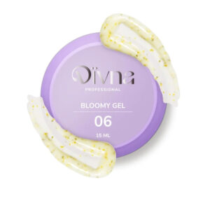 DIVNA Bloomy Gel 06 15ml - Żółty Żel budujący średnio-gęsty z kwiatuszkami
