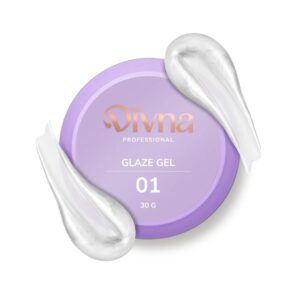 DIVNA Glaze Gel 01 30 g – perłowy żel budujący, średniogęsty, samopoziomujący