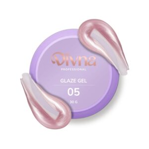 DIVNA Glaze Gel 05 30 g – jasno różowy żel budujący z perłowym wykończeniem
