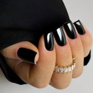 DIVNA Lakier Hybrydowy Ultra Black 7 ml – Głęboka Czerń do Manicure — zdjęcie 1